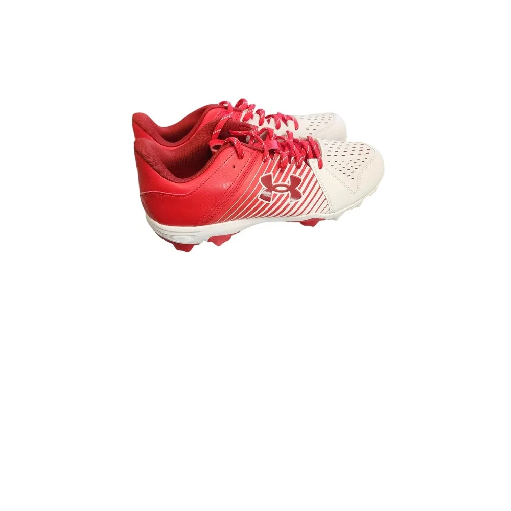 Under‎ Armour Leadoff Baseball Cleats Mens 12 Red White Excellent